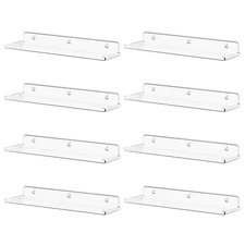 Floating Shelves for Vinyl Record,15" Clear Acrylic Wall Shelf