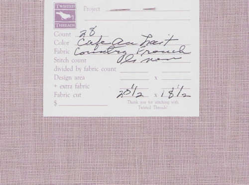 28 ct Cross Stitch Fabric Cafe Au Lait 20.5x18.5" Cashel Linen Twisted THreads - Picture 1 of 2