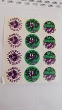 Vintage Scratch N Sniff Stickers Eureka Grape One Sheet READ