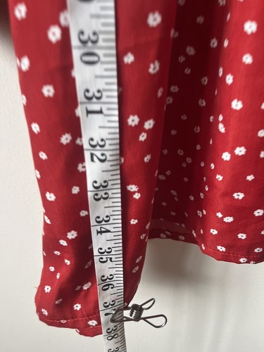 Daisy Street curve size 18 red white flowers dress long sleeve holiday Summer - Picture 16 of 18