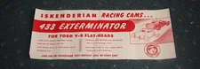 Vintage 1950s-60s Iskenderian 433 Exterminator  Racing Cams
