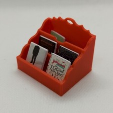 1/12 Desktop Bookshelf Storage File Rack Accessory  6 books Dollhouse Miniature