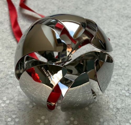 Georg Jensen Christmas Ball 2016 Brass platted with Palladium NEW Gift Box - Picture 2 of 7