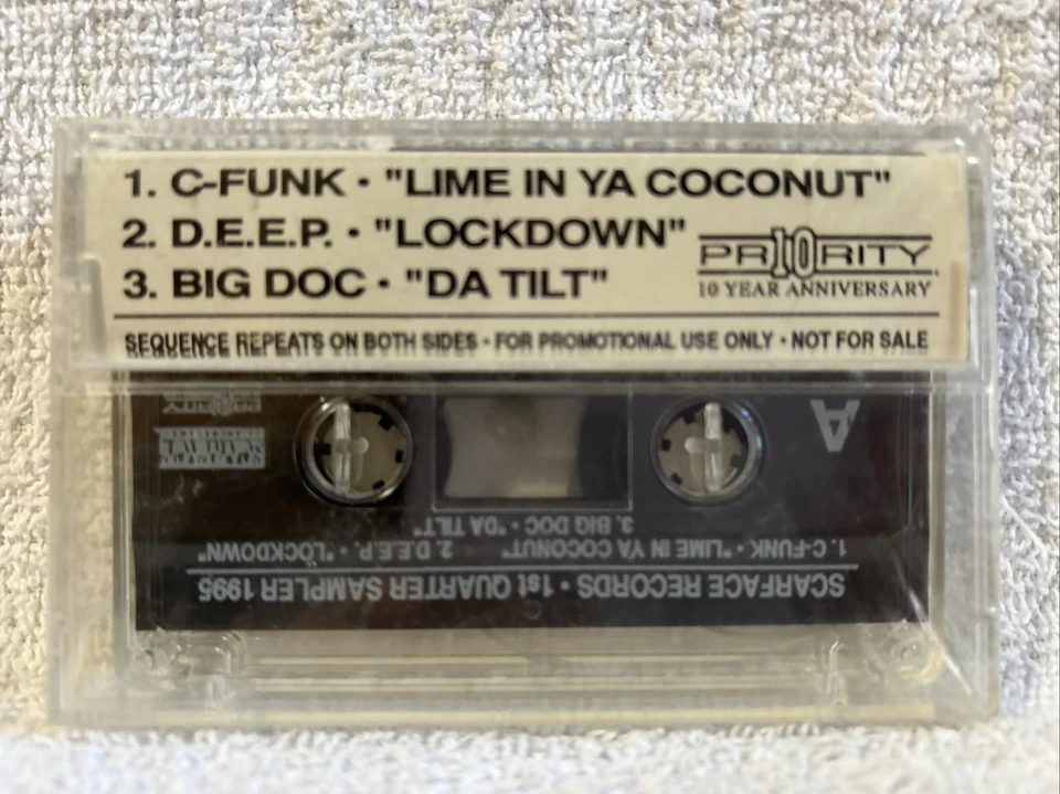 Scarface Records 1st Quarter Sampler 1995 CASSETTE C-Funk D.E.E.P. Big Doc NEW! - Image 2 of 2