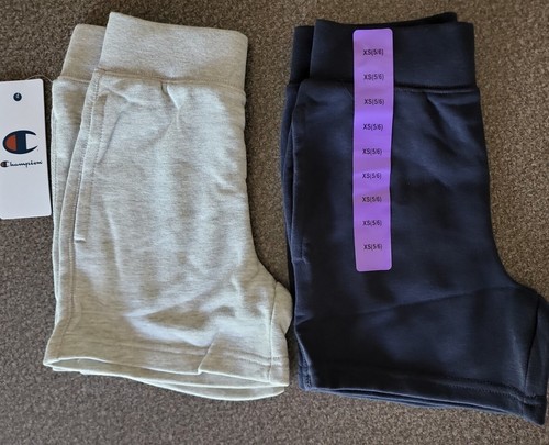 Two (2) Pair Champion™ ~ Youth Size XS (5/6) ~ Navy & Grey Heather Shorts - Picture 2 of 9