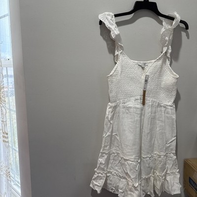Love Tree tiered ruffle dress white size women s Sz L Brand New withTags MSRP$56