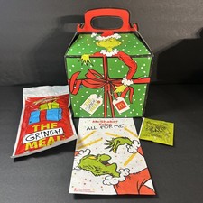 McDonalds Grinch Meal Sealed Socks With Shaker Bag  Dill Pickle Seasoning New
