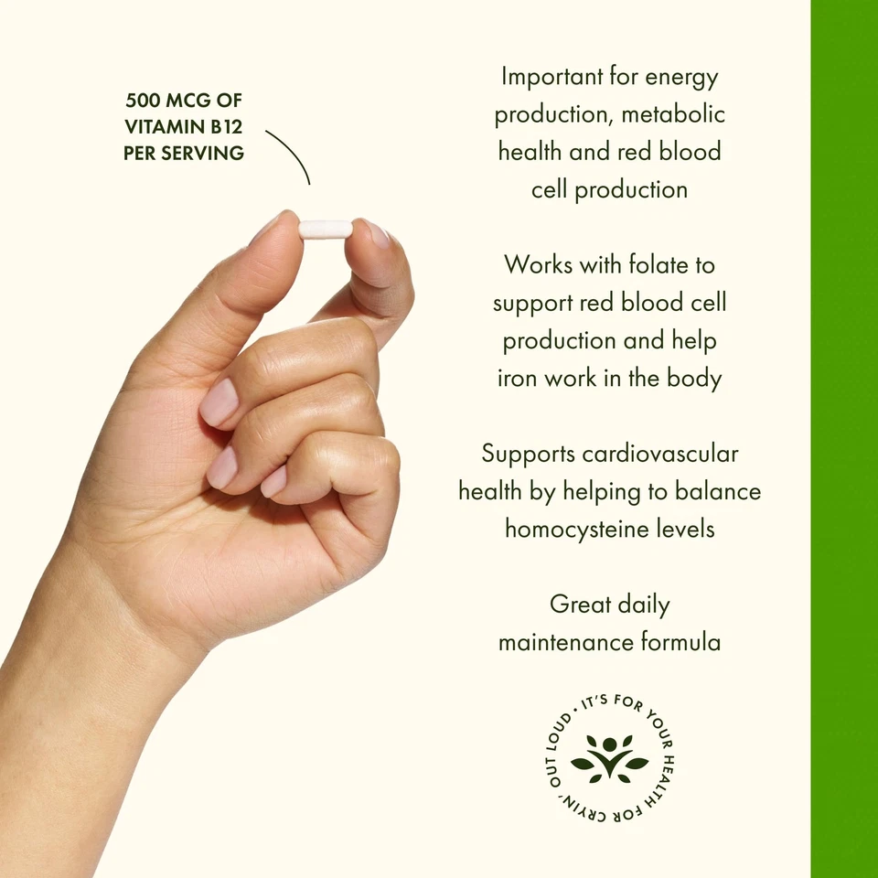 Vitamina B12 (cianocobalamina) - Suplemento vitamínico que promueve el metabolismo energético... Foto 4 de 4