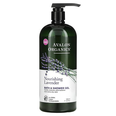 Bath & Shower Gel, Nourishing Lavender, 32 fl oz (946 ml)