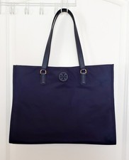NEW WITH TAGS Tory Burch Ella Large Tote Shoulder Bag Nylon TORY NAVY/405 260