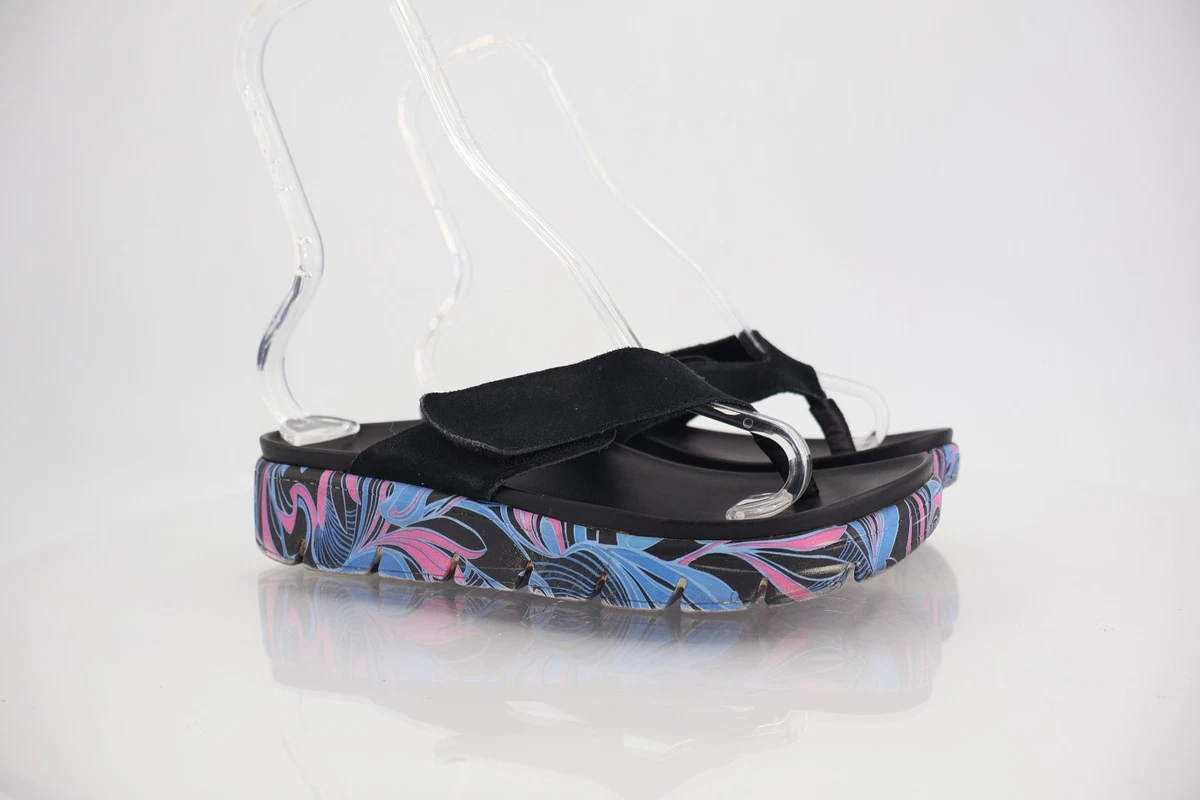 Alegria Leather Thong Sandals in Black & Pink - Comfort Footwear Sz 37 or 8 Amazon.com | Alegria Women main image 3