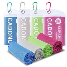 4 Pack Cooling Towel 40"X12" , Soft Breathable Chilly Towel, Ice Towel, Microfi
