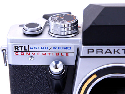 Praktica RTL Astro/Micro Convertible M42 Film Camera SLR 35mm Body GDR Pentacon