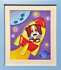 RIOLIS 0073 PT Stitched and Framed Space Puppy