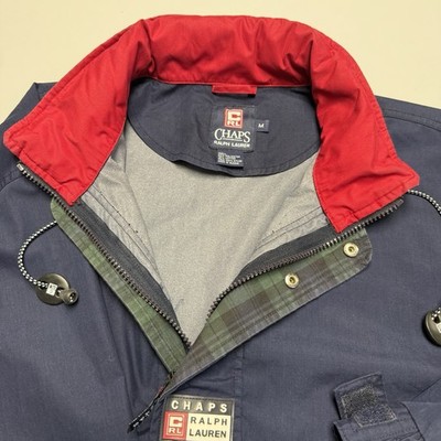 Vintage Chaps Ralph Lauren Anorak Jacket Mens Medium Blue Y2K 90s