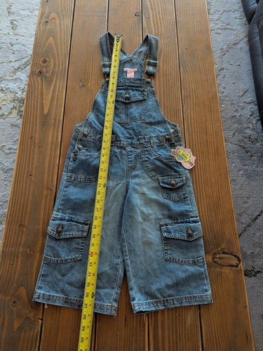Vtg NWT Y2K Copper Key Girls Denim Overalls Size Medium (10?) Heart Design - Picture 5 of 9