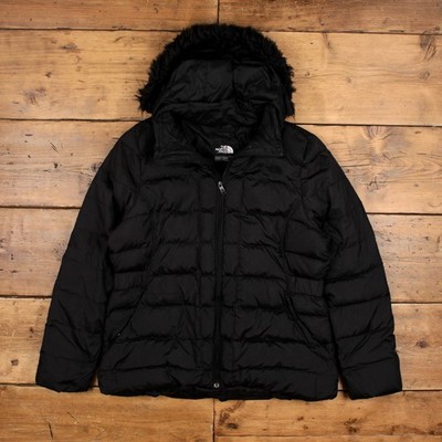 Vintage North Face Outdoorjacke XL Puffer Daunen Schwarz Damen