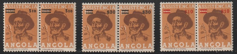 ANGOLA - Sc #RA 11-13 MNH PAIRS -
