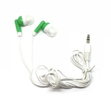 Green Stereo Earbud Headphones -pack of 2-