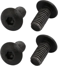 4Pcs M5X10Mm 10.9 Grade Hex Socket Reverse Left Hand Thread Screw Bolt Black