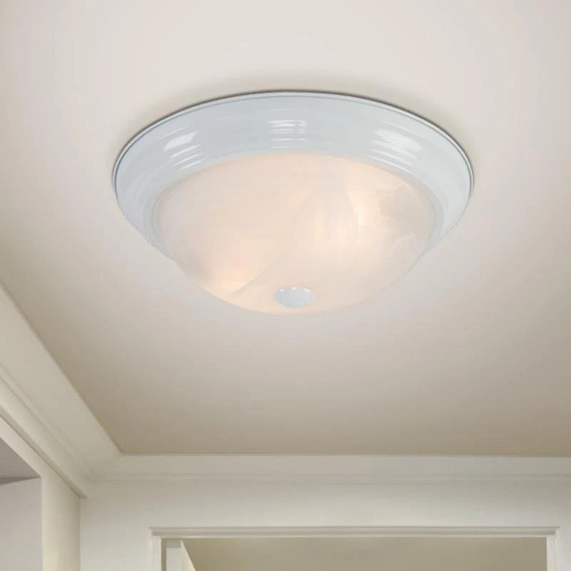 Утопленное крепление YHD Oyster потолочное крепление, белый металл с мраморным стеклом, современное - Изображение 4 из 4