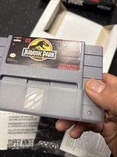 Jurassic Park CIB Complete SNES Box Manual Reg Card Great Shape