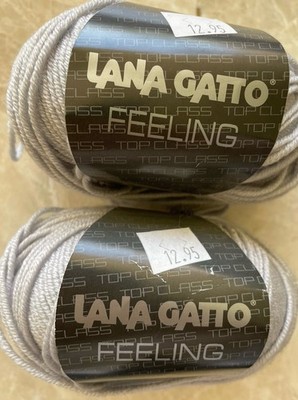 Lot of 2, Lana Gatto, FEELING Yarn, 70% Extrafine Merino, 20%Silk, 10%Cashmere,