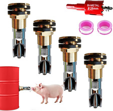 4PCS Pig Water Nipple,Automatic Pig Nipple Drinkers Kit Stainless Steel Pig Nipp