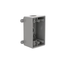 Single-Gang Weatherproof Electrical Outdoor Box, Suitable 1/2-Inch or 3/4-Inc...