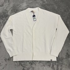 Fila Cardigan Men's L Baseline Button Oversized Size NWT $150 White Retro
