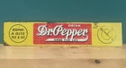 Vintage 1945 DR PEPPER Soda Embossed Sign Tin Tacker - Drink Something To Eat
