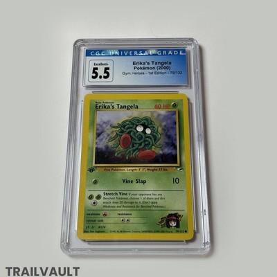 Pokémon 2000 Erika's Tangela 1st Edition Gym Heroes 79/132 | CGC 5.5 EXCELLENT+
