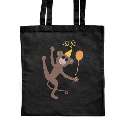 Shopper-Tasche 'Party Monkey' klassisch schwarz (ZB00020445)