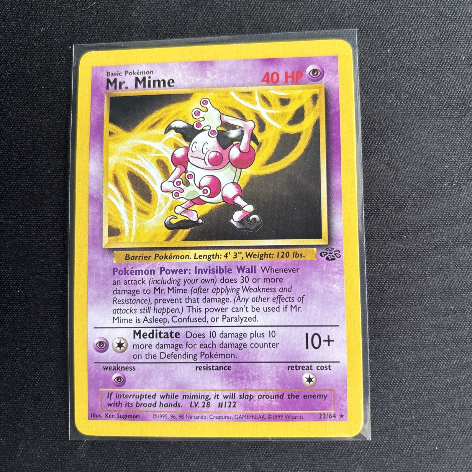 Mr. Mime 22/64 HP Jungle Pokemon Card WOTC  Non Holo