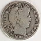 VG 1902 S Barber Half Dollar
