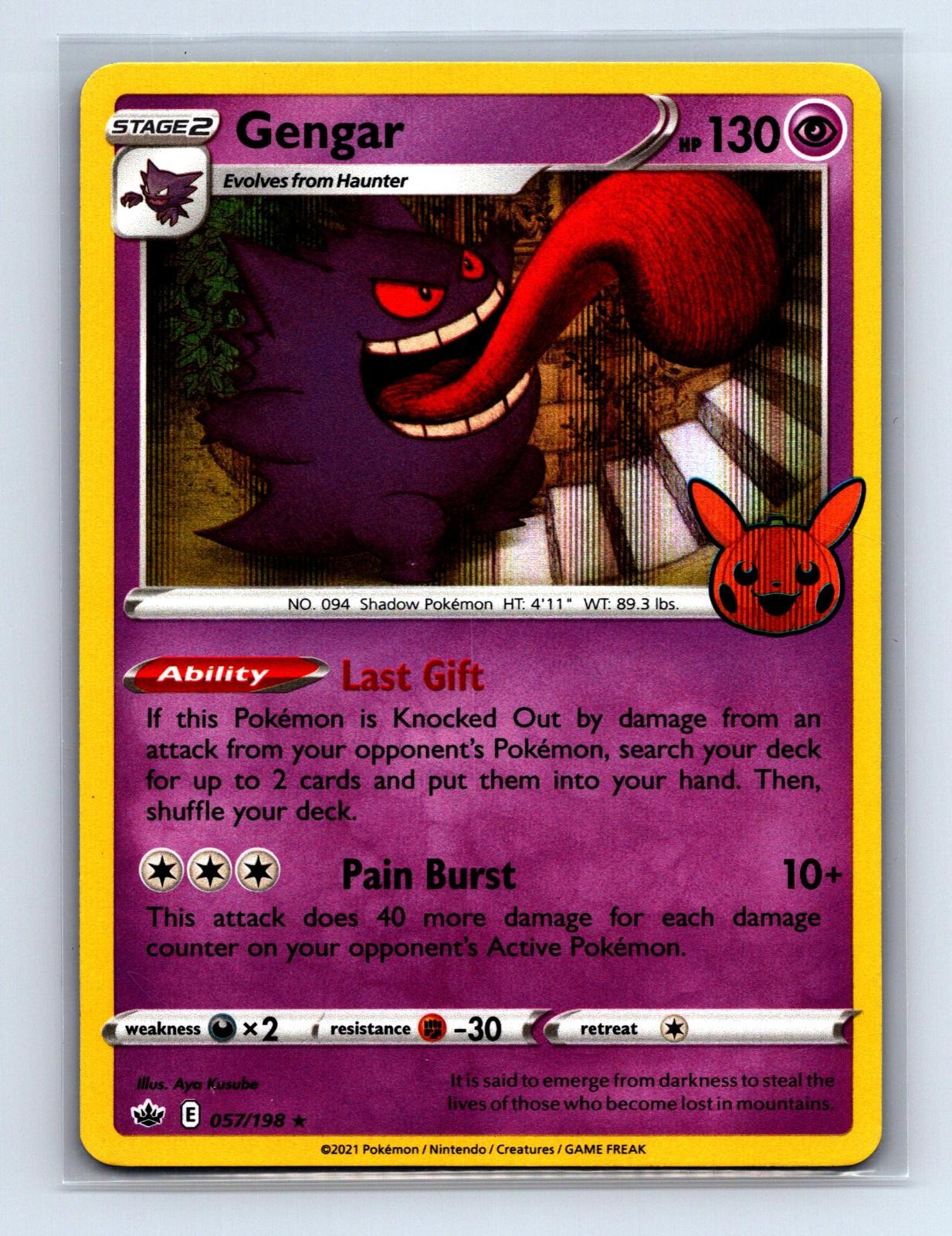 Gengar 057/198 Holo P Trick or Trade BOOster Pokemon NM