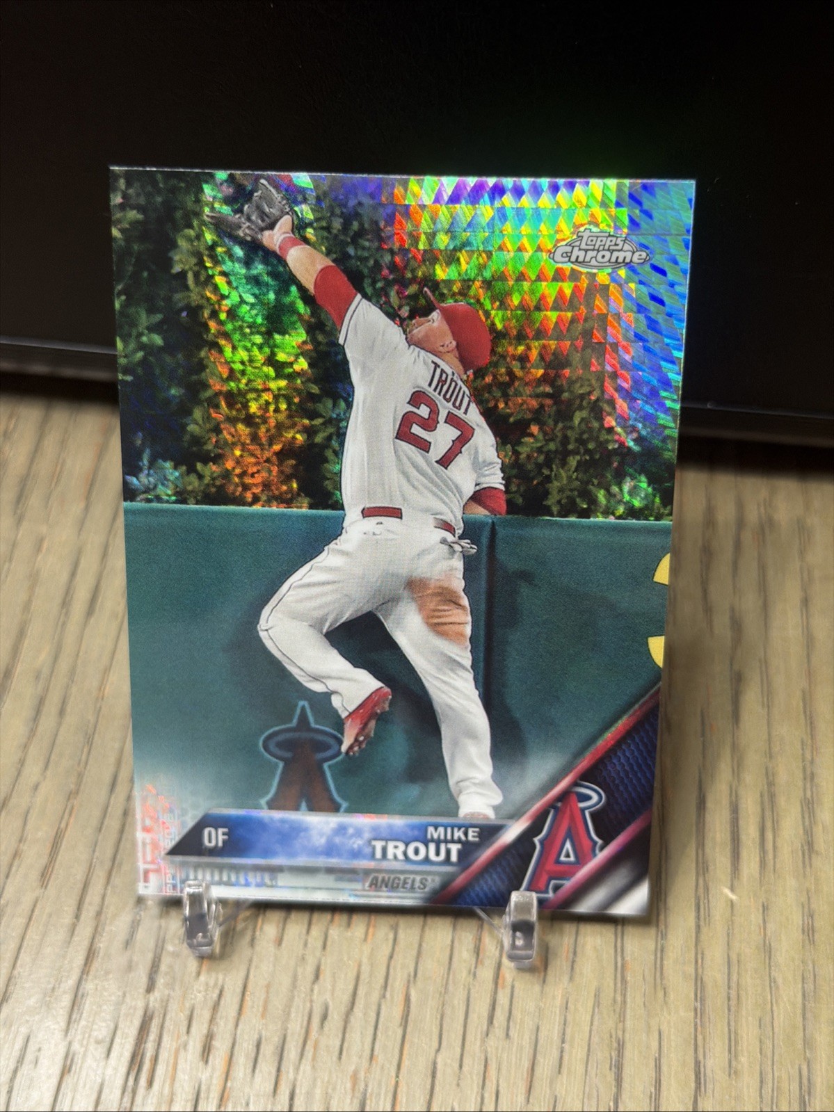 2016 Topps Chrome Prism Refractor Mike Trout #1