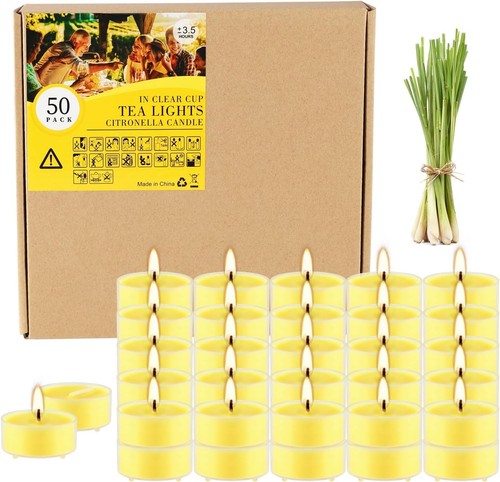 Elegant Gift-Ready Citronella Tealight Candles - Clean Burn & Long Lasting - Picture 3 of 9