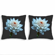 Elegant Decorative Throw Pillow Covers Set of 2 - 18x18in Floral Design