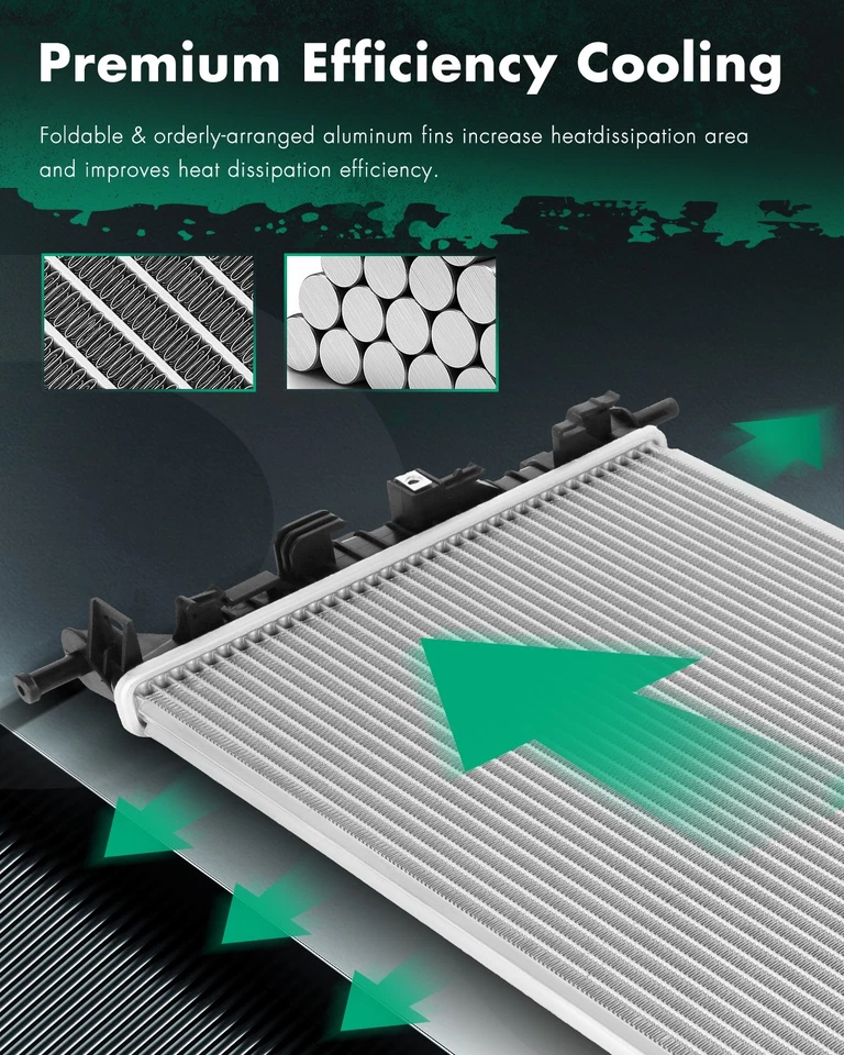 13376 Aluminum Radiator For 2012 2013-2015 Mercedes-Benz SLK250 2012-2016 SLK350 — 第 3/4 张图片