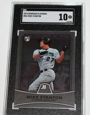 2010 Bowman Platinum Mike Giancarlo Stanton Rookie Card #86 SGC Gem Mint 10 . rookie card picture