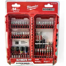 Milwaukee 48-32-4010 Shockwaze 54 Pc. Piece Driver Bit Set 1/4" Hex Shank Size