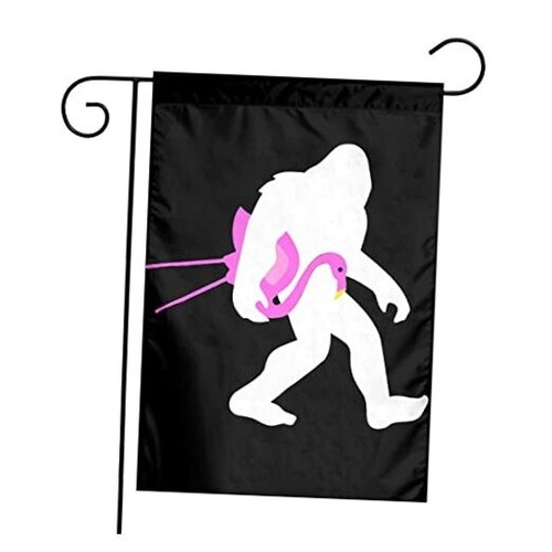 12 x 18 Inch Garden Flag Bigf-oot Lawn Flamingo Double Sided Holiday Yard
