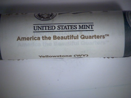 2010-P, ATB Quarter YELLOWSTONE National Park 40-Coin Roll BU HEAD-HEAD ROLL - Picture 2 of 5