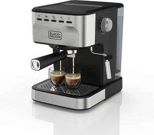 Black+Decker semi-automatique 15 Bar Espresso et Cappuccino Maker, polyvalent M...