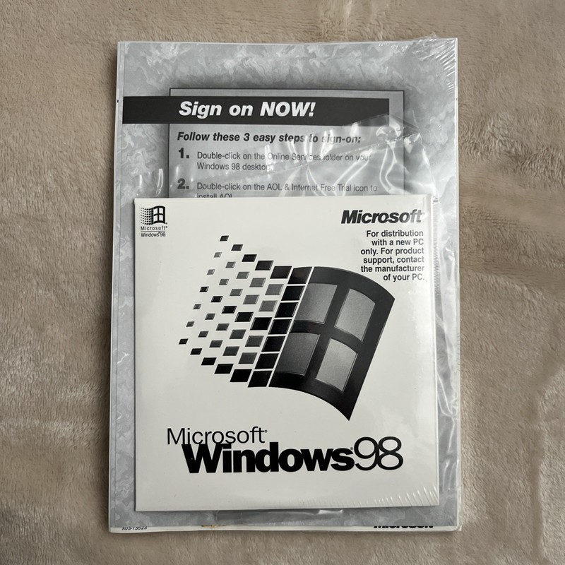 MICROSOFT WINDOWS 98 VERSION OPERATING SYSTEM MS WIN BRAND NEW SEALED RARE