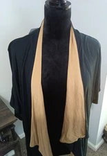 Anthony Original Women's cardigan Open Black And Tan Size 2 XL