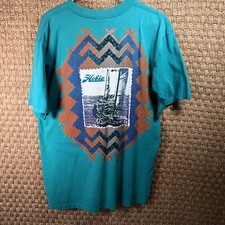 Vintage 80s HOBIE RARE Pocket Sleeve Shirt XL USA Made Surf Skate Rock Rap