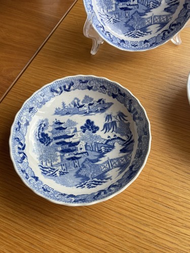 19thC Chinese Blue & White 'Pagoda' Shallow Bowl 14cm Dia - Picture 2 of 7