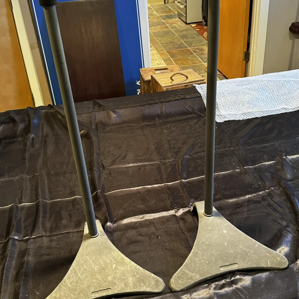 2 Atlantic Speaker Stands Satellite Metal Surround Sound Adjustable 26”- 48” - Image 2 of 4